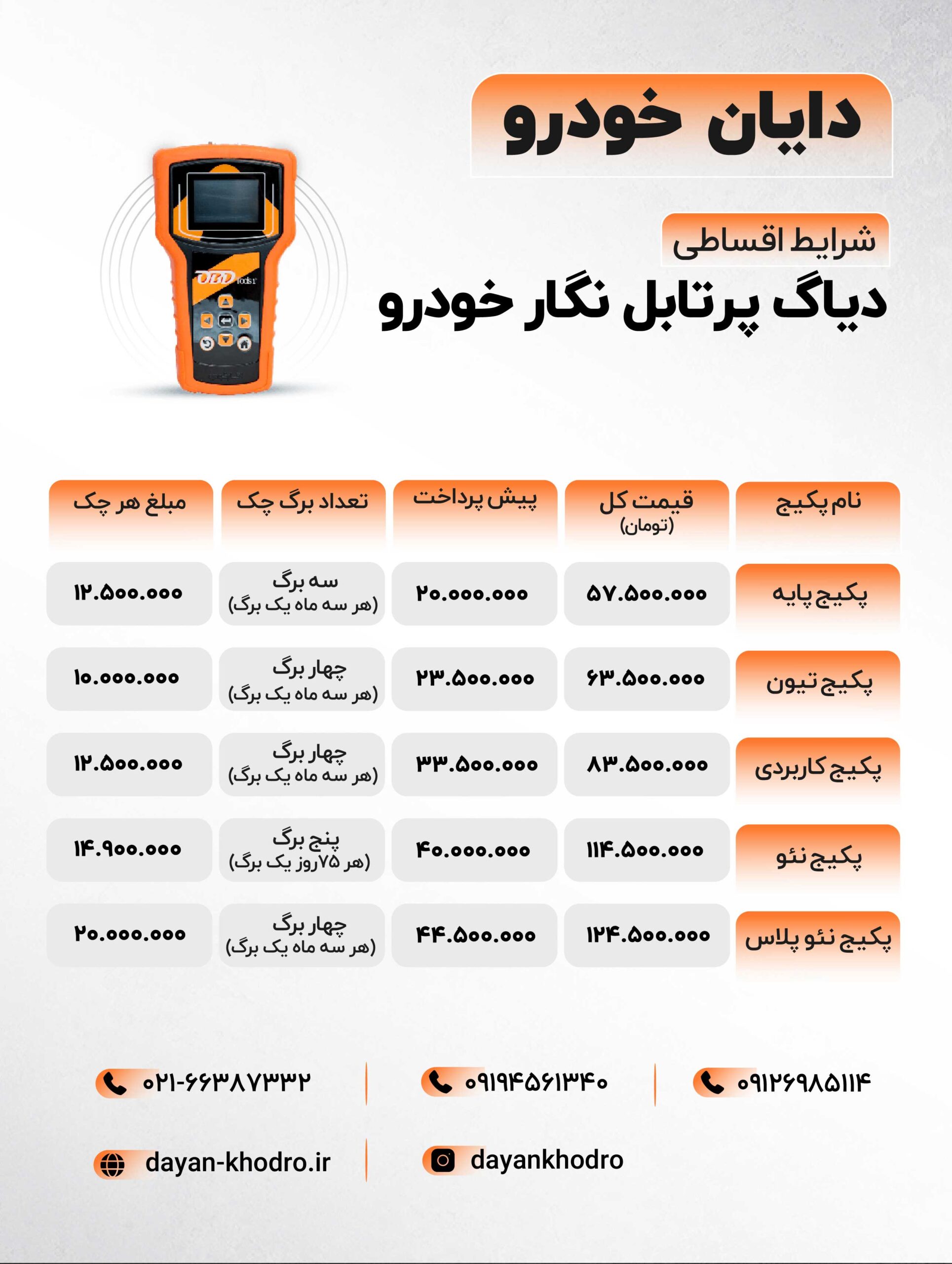 شرایط خرید اقساطی دیاگ نگارخودرو